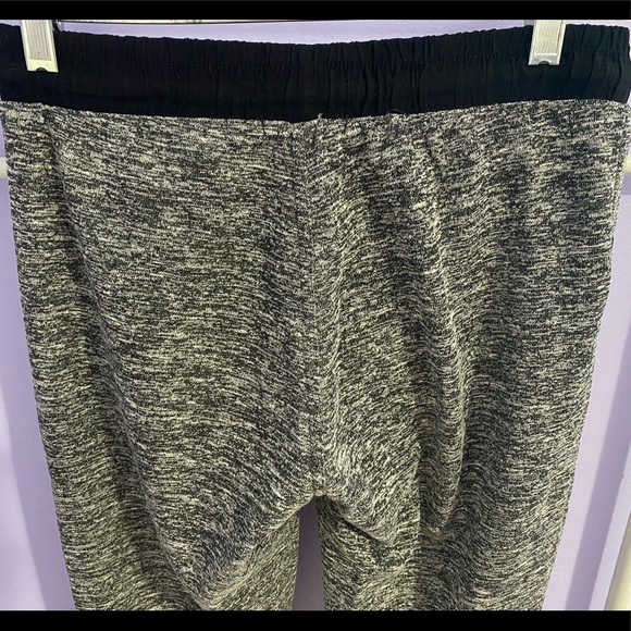 Unisex Drawstring Joggers (Black and White) - Picture 2 of 5